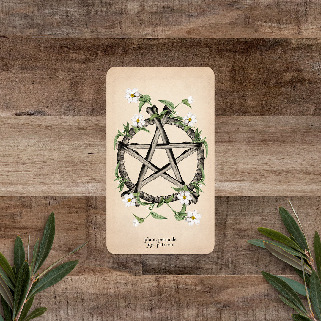 PATREON Single Card: Pentacle - Black and the Moon